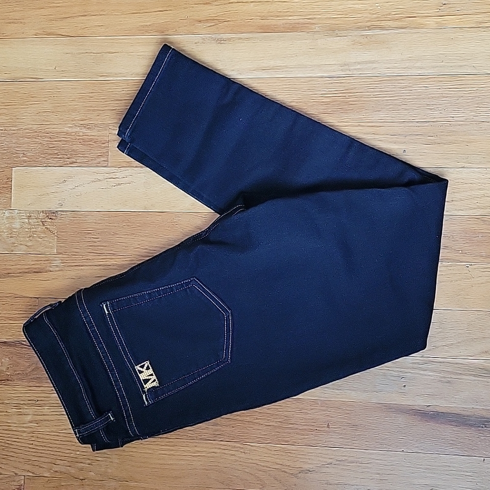 Michael Kors Women's Izzy Skinny Roll Hem Jeans Blue Size 16